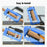 Adjustable Door Hinge Mortise Template Kit Wood Router Locator for 3-5 Inch Hinges Installation - Blue - 3
