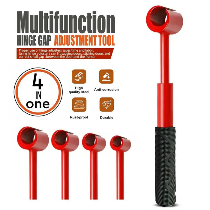 4 in 1 Door Hinge Gap Adjustment Tool 14-25mm Socket Wrench Set for Home Door Repair - 2