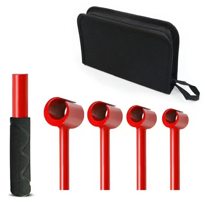 4 in 1 Door Hinge Gap Adjustment Tool with Storage Bag 14-25mm Socket Wrench Set for Home Door Repair - 1