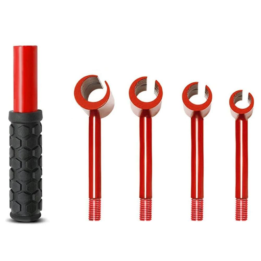 4 in 1 Hinge Gap Adjustment Tool 14-25mm Steel Door Hinge Repair Wrench for Home - Red - 1