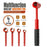 4 in 1 Hinge Gap Adjustment Tool 14-25mm Steel Door Hinge Repair Wrench for Home - Red - 2
