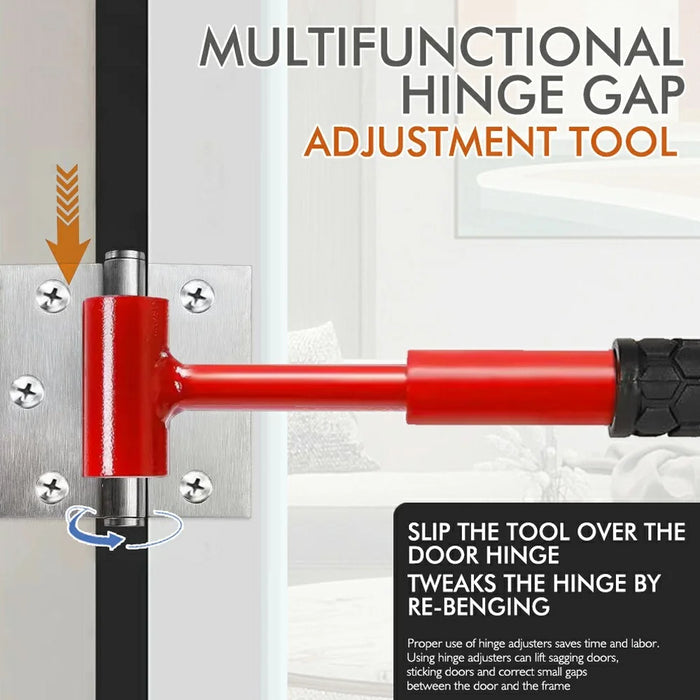 4 in 1 Hinge Gap Adjustment Tool 14-25mm Steel Door Hinge Repair Wrench for Home - Red - 3