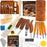 29Pcs Wood Carving Tool Kit Hand Carving Knife Set with PU Leather Roll-up Bag - 1