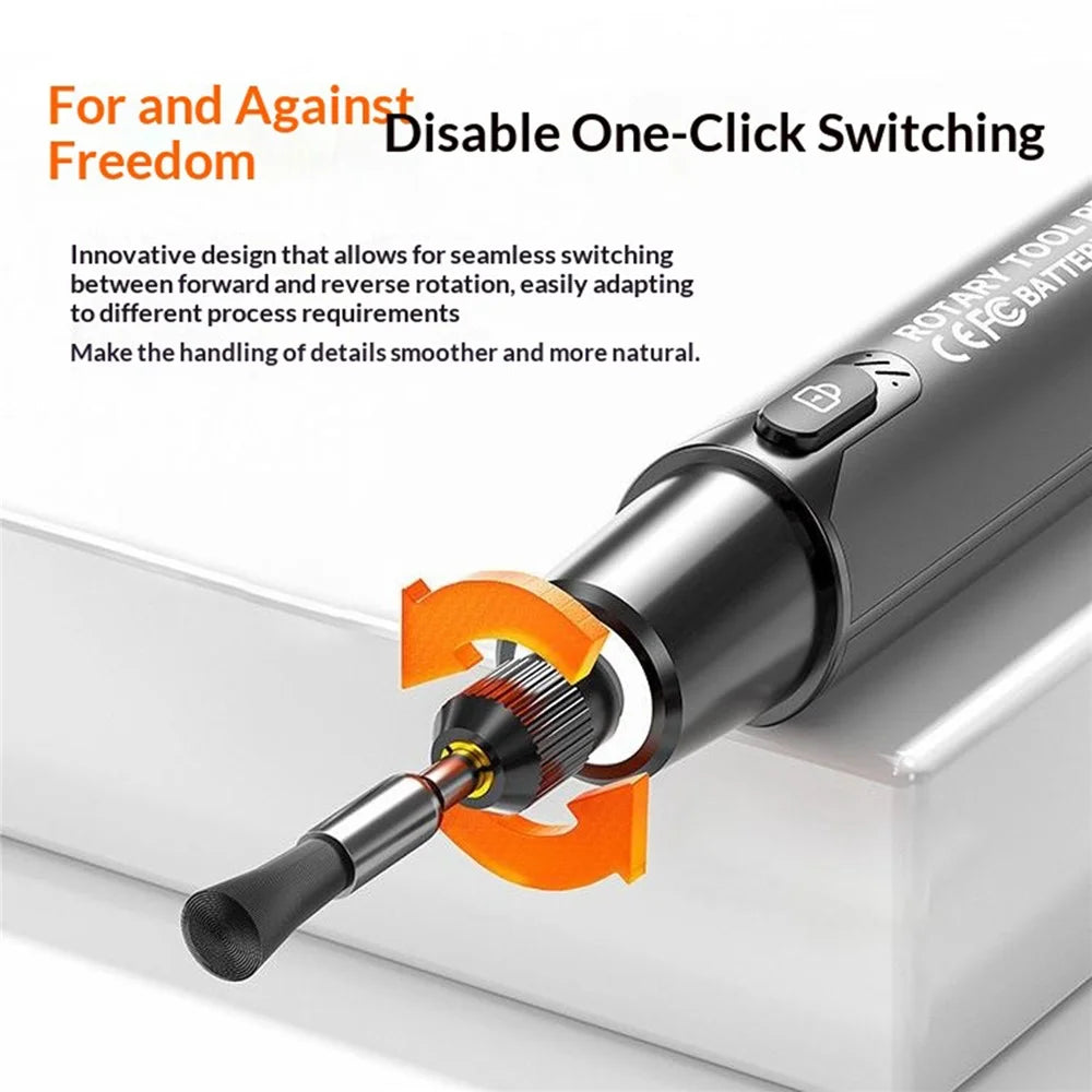 Precision Grinding Pen 6-Speed 5000-16000RPM Cordless Rotary Tool Kit with Digital Display for Polishing Drilling - TK-RPT-G - 7
