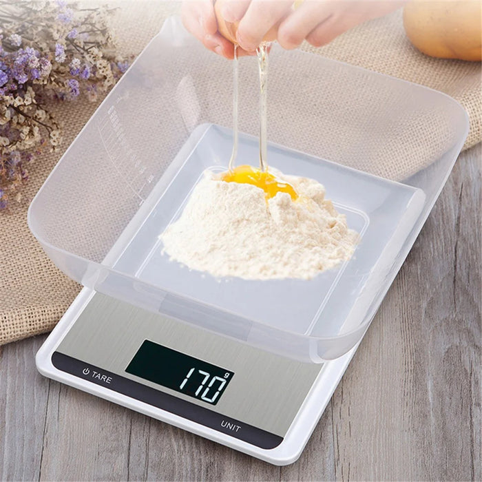 10kg/1g Stainless Steel Electronic Scale Kitchen Precision Digital Food Scale with LCD Display - 2