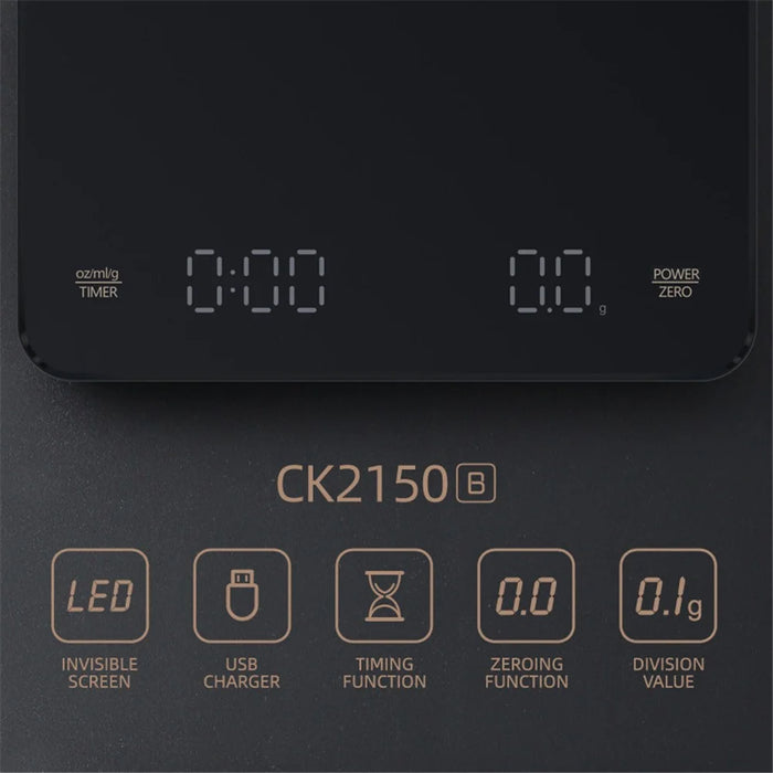 3kg / 0.1g High Precision LCD Digital Scale Timer Electronic Weight Scale for Baking Tea Coffee (without Battery) - 4