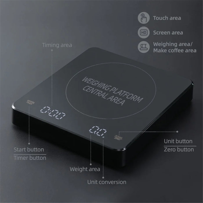 3kg / 0.1g High Precision LCD Digital Scale Timer Electronic Weight Scale for Baking Tea Coffee (without Battery) - 6