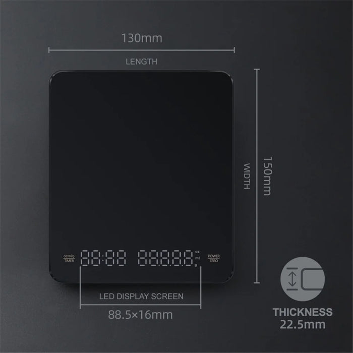 3kg / 0.1g High Precision LCD Digital Scale Timer Electronic Weight Scale for Baking Tea Coffee (without Battery) - 7