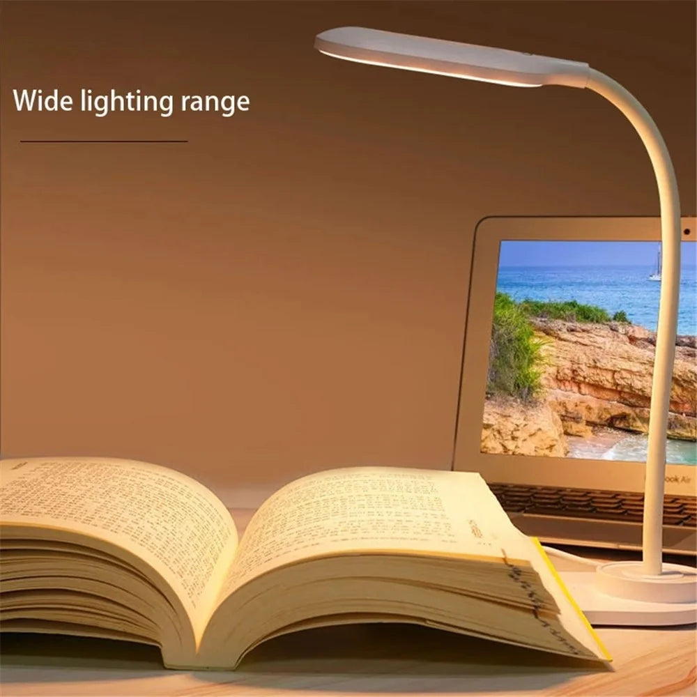 WTC-K32 10W Wireless Charging LED Desk Lamp Smart Eye Protection USB Folding Table Light - White - 2