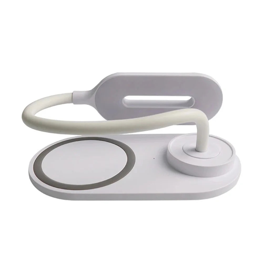 WTC-K32 10W Wireless Charging LED Desk Lamp Smart Eye Protection USB Folding Table Light - White - 6