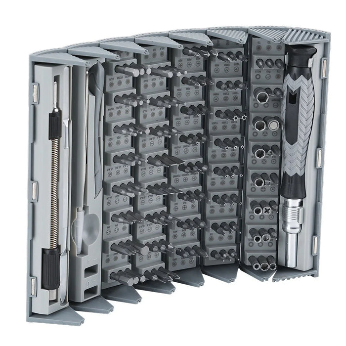 KING'SDUN KS-840116 126Pcs Precision Repair Tool Kit Portable Mini Screwdriver Set with 120-Bits  /  Cylinder Storage Box - 1
