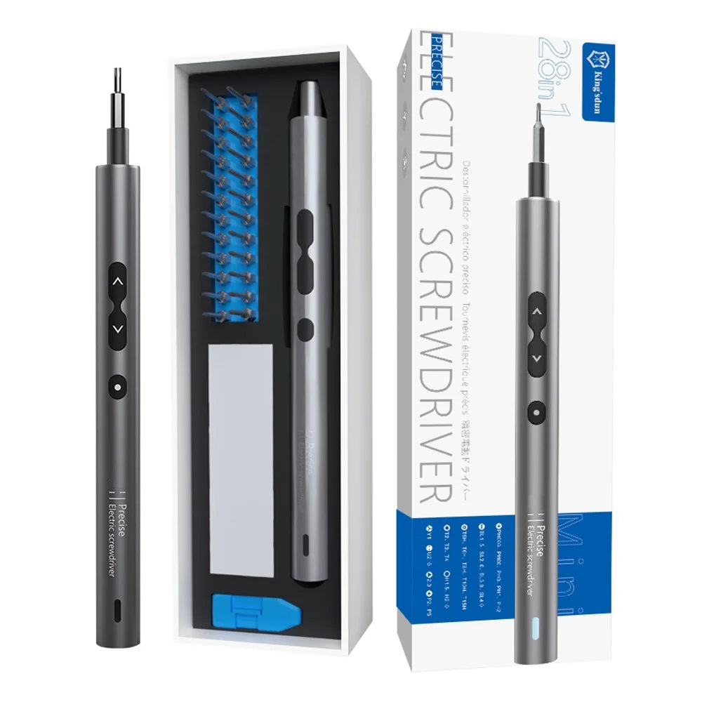 KING'SDUN KS-882037 28Pcs MR1-4mm Electric Repair Tool Kit with 24 Bits Magnetic Mini Screwdriver Set for Watches, Cameras, Drones - 6