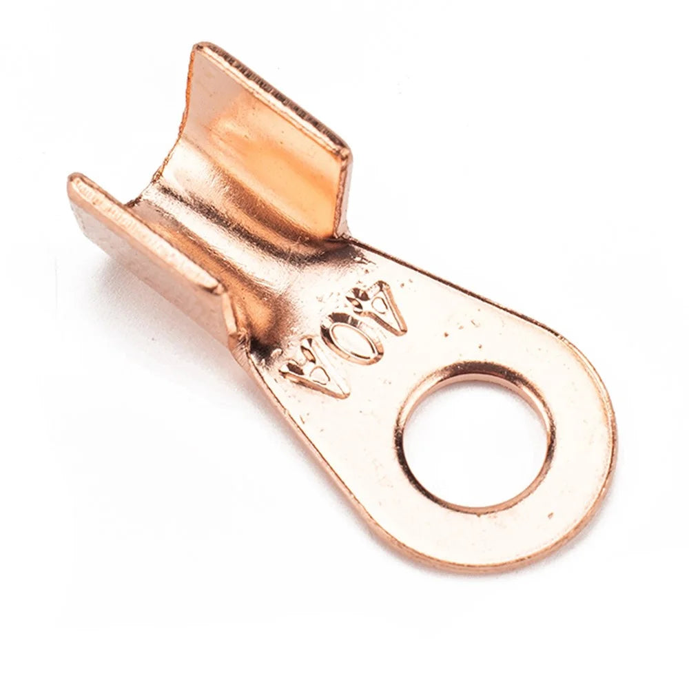 A2964 140Pcs 5A / 10A / 20A / 30A / 40A / 50A / 60A / 80A / 100A Open Barrel Terminals Set Wire Crimp Cable Lugs Copper Terminal Connectors with Storage Box - 4