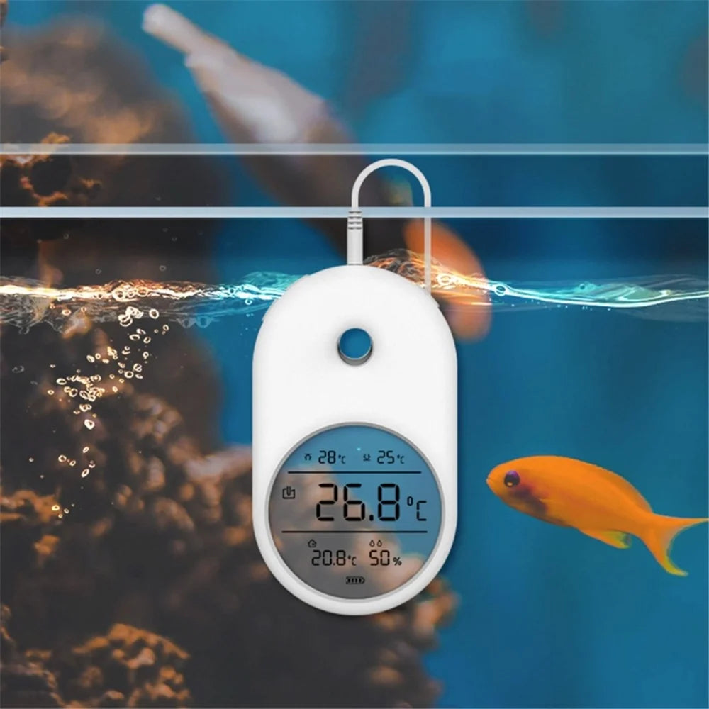 T1 3-in-1 Fish Tank Water Thermometer Digital LCD Display Aquarium Temperature Meter - 4