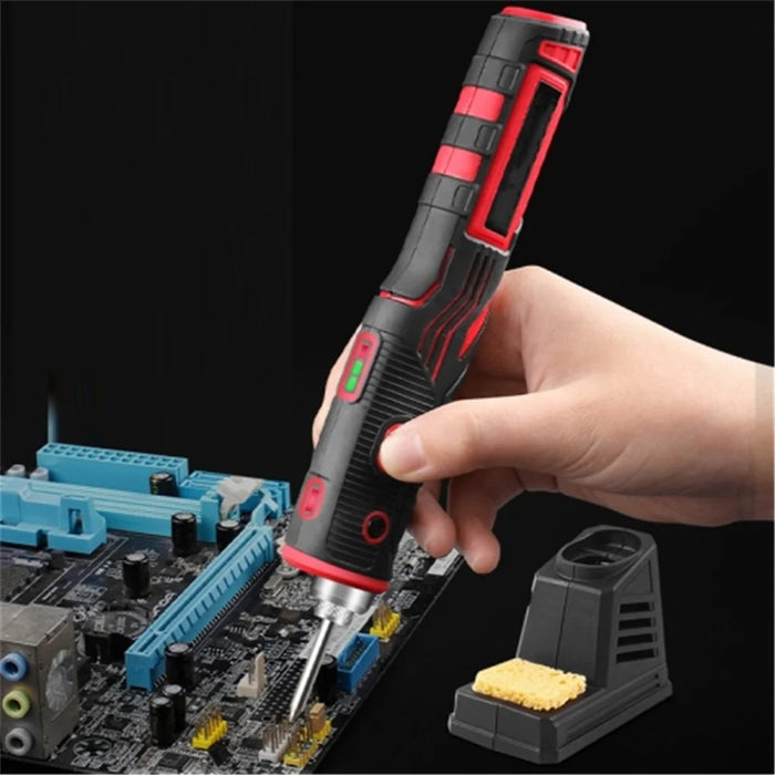USB Rechargeable Portable Cordless Soldering Iron Kit with Stand, Soldering Iron Tip - 3