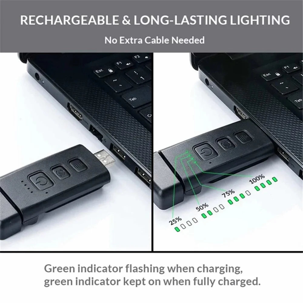 Eye Care Plastic Reading Light LED Lamp Book Light with Book Page Holder - Black - 4