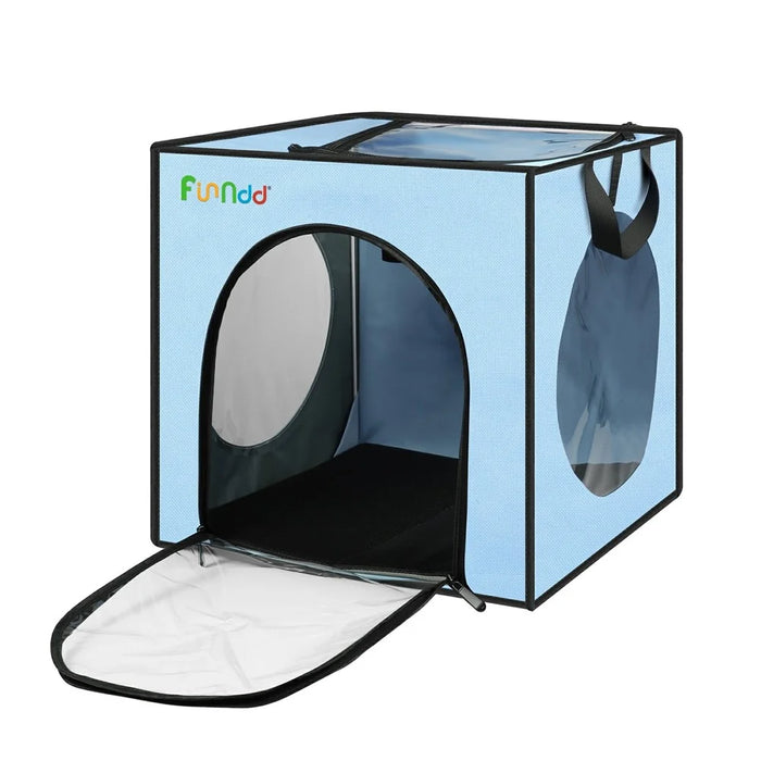 FUNADD FA2001 600D Nylon Pet Drying Box Dog Cat Hair Blowing Dry Box with Clear PVC Window - Blue - 2