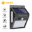 100-LED Three Sided High Brightness Outdoor Human Body Induction Light Control Waterproof Solar Wall Lamp - 1