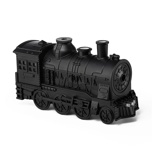 Train Shape Ultrasonic Air Humidifier Essential Oil Aroma Mist Diffuser with LED Light, Buttons Control - Black / EU Plug - 1