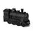 Train Shape Ultrasonic Air Humidifier Essential Oil Aroma Mist Diffuser with LED Light, Buttons Control - Black / EU Plug - 1