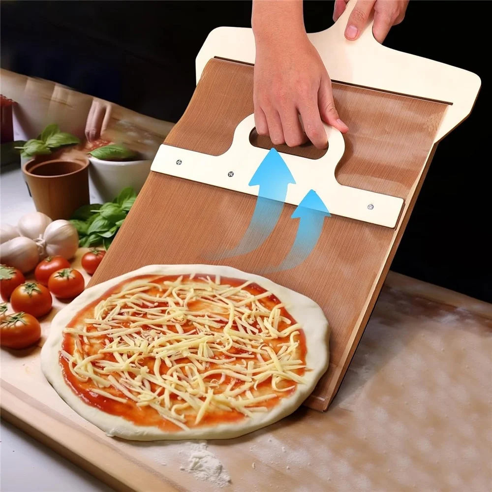 Sliding Pizza Peel Shovel Wooden Non-Stick Pizza Slide Spatula Baking Tool (BPA-Free, No FDA Certificate) - 3