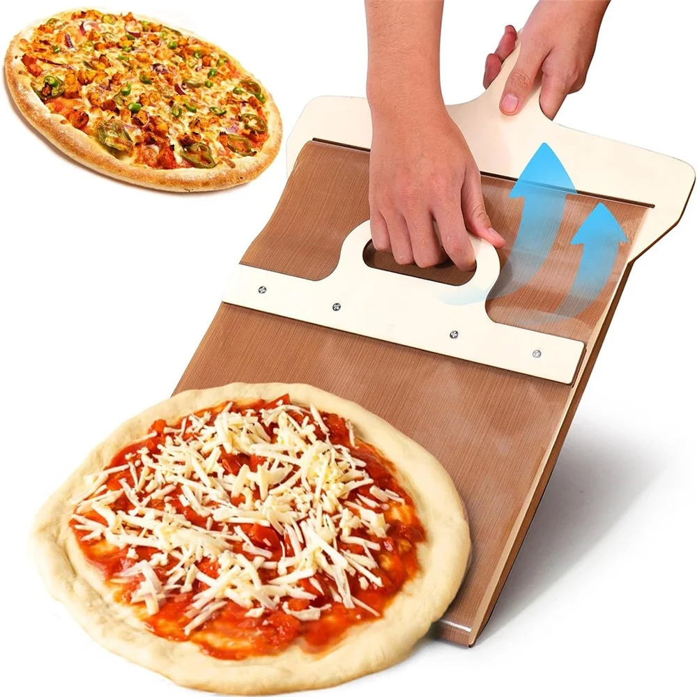 Sliding Pizza Peel Shovel Wooden Non-Stick Pizza Slide Spatula Baking Tool (BPA-Free, No FDA Certificate) - 4