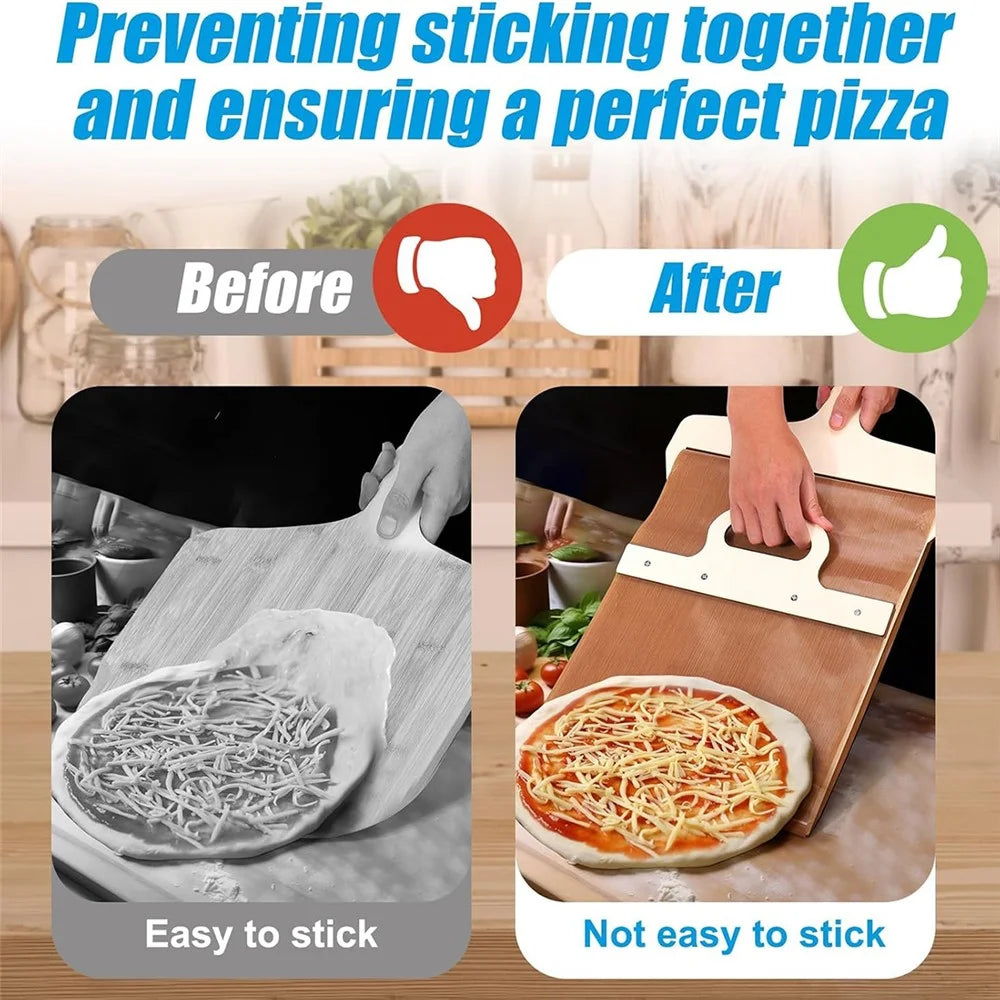 Sliding Pizza Peel Shovel Wooden Non-Stick Pizza Slide Spatula Baking Tool (BPA-Free, No FDA Certificate) - 5
