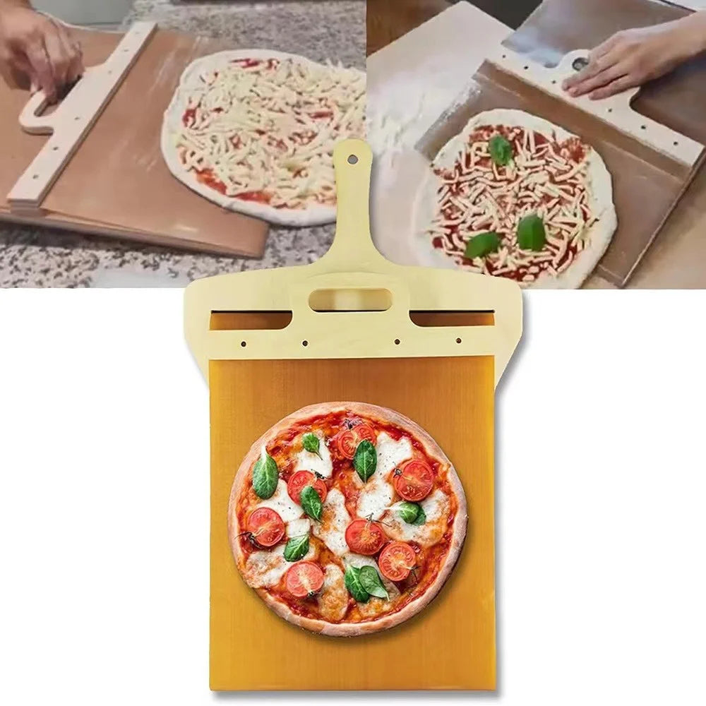 Sliding Pizza Peel Shovel Wooden Non-Stick Pizza Slide Spatula Baking Tool (BPA-Free, No FDA Certificate) - 7