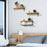 3Pcs / Set Wall-Mounted Storage Rack Iron Wire Basket Wooden Rack Kitchen Spice Potted Plants Shelf - 6