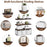Wall Mounted Suspended Partition Wooden Board Iron Wire Basket Bathroom Living Room Storage Rack - Black - 4
