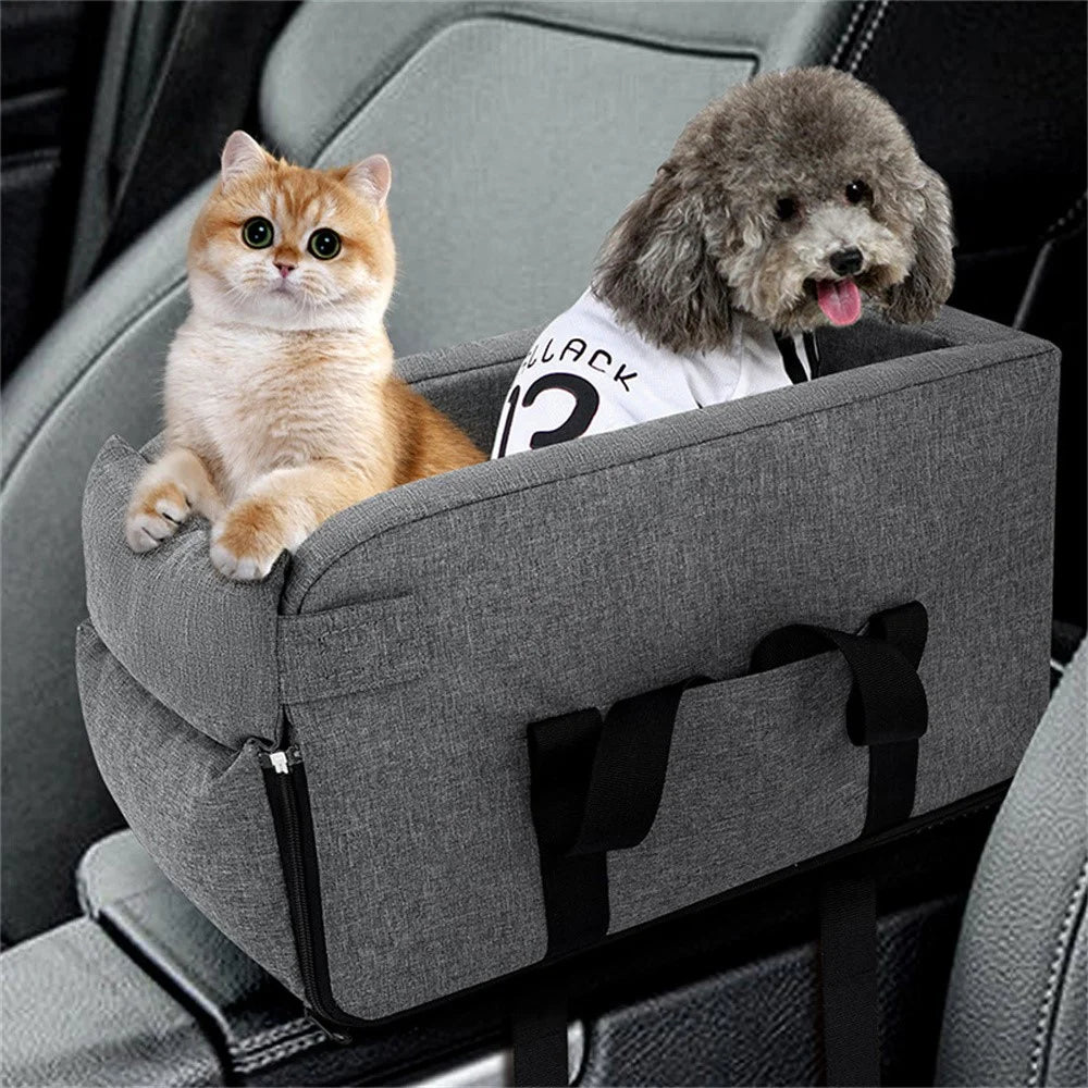 QS-112 300D Cationic Fabric Car Pet Bag Safety Seat Center Control Bag Dog Cat Nest - 2