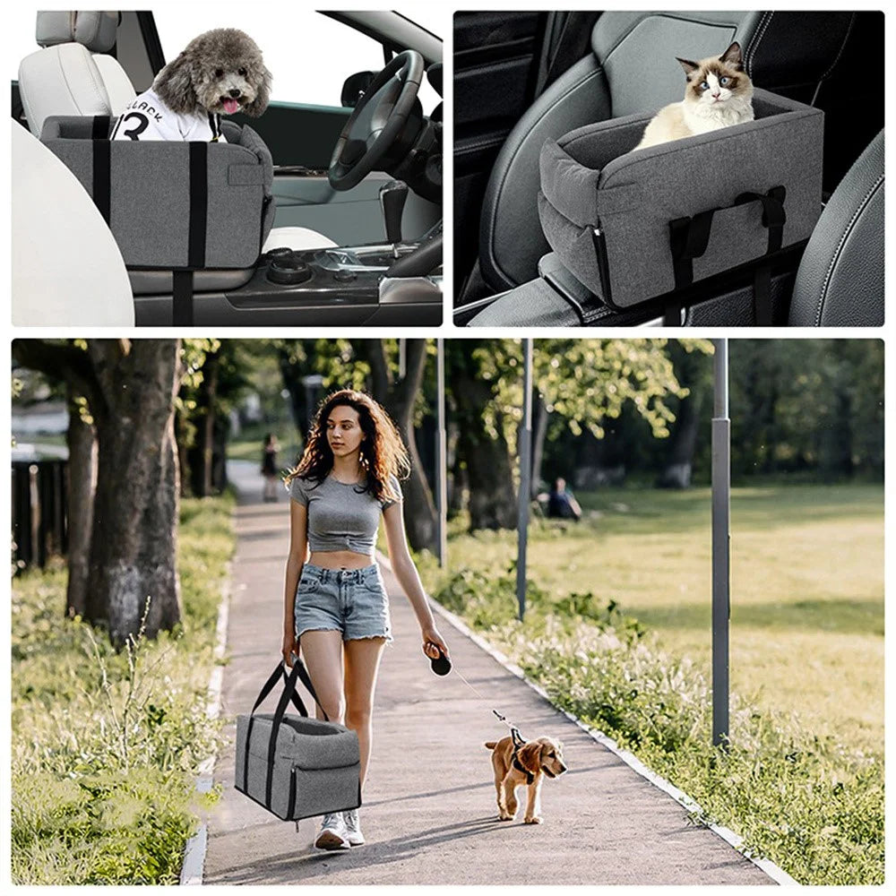 QS-112 300D Cationic Fabric Car Pet Bag Safety Seat Center Control Bag Dog Cat Nest - 6