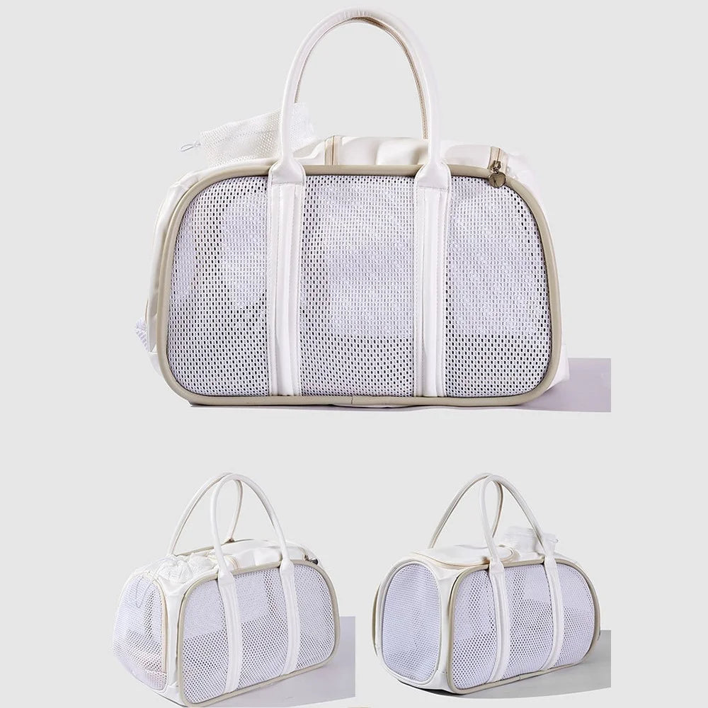 FHH-010 Mesh Breathable Cat Carrier Bag Pet Gift Travel Portable Large Capacity Tote Bag - 7