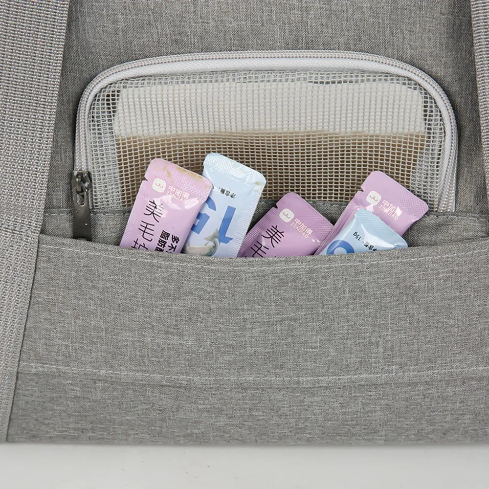 Portable Pet Carrier Shoulder Bag Breathable Oxford Cloth Travel Handbag for Cats Dogs Gift - Grey - 6