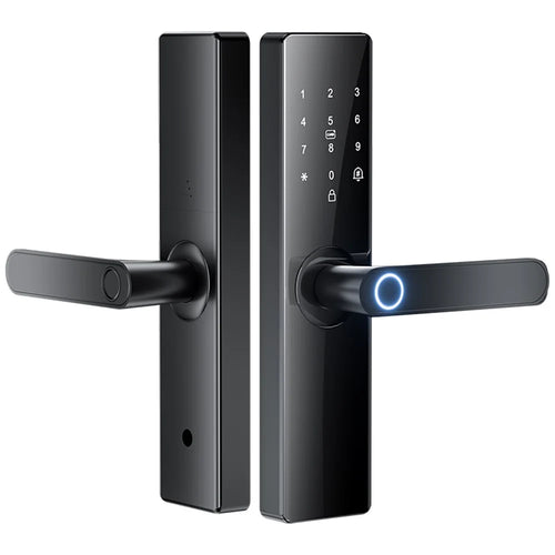 Tuya Smart Electronic Door Lock Semi Automatic Fingerprint Password Lock for Home Security - 14.7cm Lock Body - 1