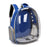 Oxford Cloth Cat Carrier Backpack Transparent Pet Backpack with 9 Vent Holes Breathable Double Shoulder Bag - Royal Blue - 1