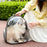 Oxford Cloth Cat Carrier Backpack Transparent Pet Backpack with 9 Vent Holes Breathable Double Shoulder Bag - Royal Blue - 5