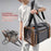Portable Foldable Pet Carrier Handbag Expandable Breathable Cat Dog Travel Bag with Shoulder Strap - Orange Gray - 4