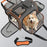 Portable Foldable Pet Carrier Handbag Expandable Breathable Cat Dog Travel Bag with Shoulder Strap - Orange Gray - 7