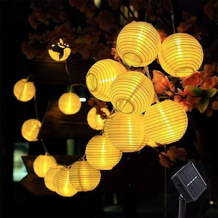 5m 20LED Solar Lantern Lamp IP65 Waterproof Decorative Hanging Light Strip for Outdoor Yard Festival - 1