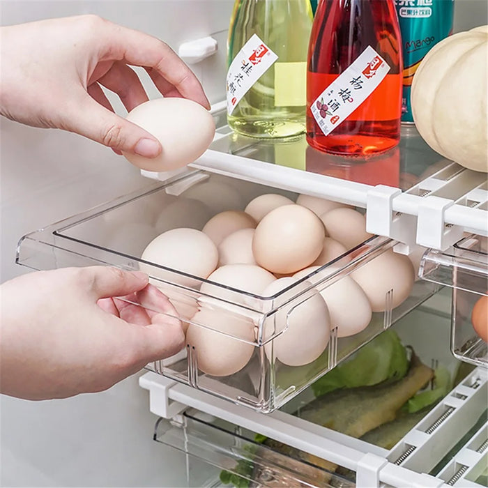 YM-6395 20PCS Large Fridge Drawer Organizer Refrigerator Organizer Bins PET Fridge Organizer Fridge Shelf Holder Food Storage Container Box (No FDA Certificate, BPA Free) - 3