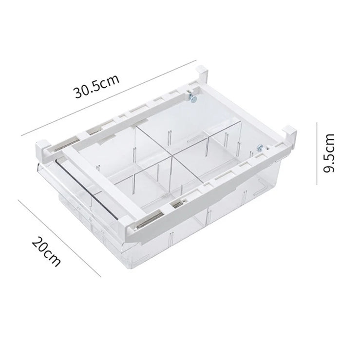 YM-6396 20PCS 4 Grids Refrigerator Pull Out Bins Fridge Organizer Box Storage Container Set for Meats Fruits Eggs (No FDA Certificate, BPA Free) - 6