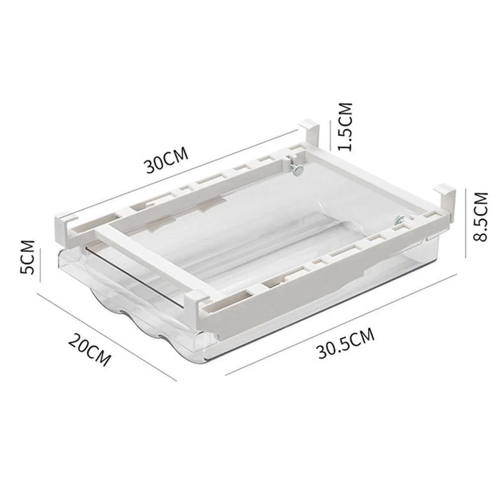 YM-6499 20PCS Sliding Pull Out Egg Drawer Fridge Bin Refrigerator Holder Box Clear Plastic Freezer Container (No FDA Certificate, BPA Free) - 6