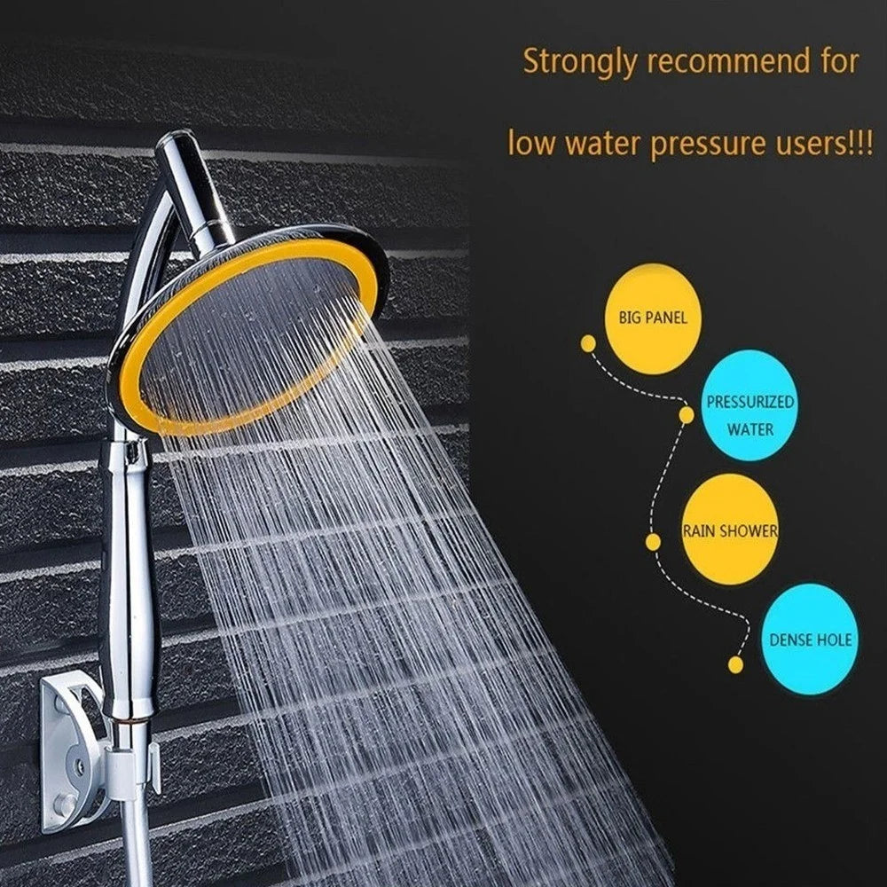 6'' Handheld Shower Head High Pressure Angle Adjustable Enjoy Luxurious Rain Showerhead - 5