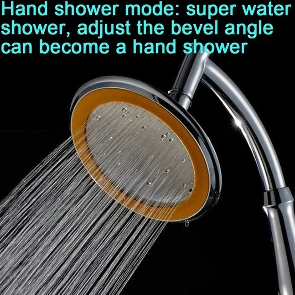 6'' Handheld Shower Head High Pressure Angle Adjustable Enjoy Luxurious Rain Showerhead - 7