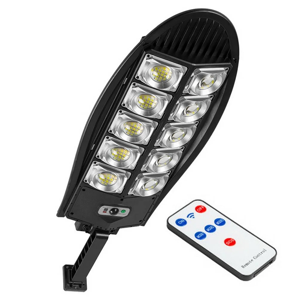 Outdoor Solar Power LED Light 3 Lighting Modes Motion Sensor Garden Yard Wall Mounted Lamp with Remote Control - Type-A - 1