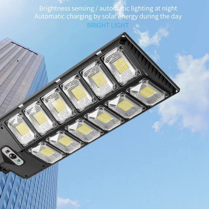 W789B-6 LED Solar Motion Sensor Lights Outdoor Street Lights with Multi-Angle Adjustable / 3 Lighting Modes IP65 Waterproof Security Flood Light for Front Door Yard Garage - 4
