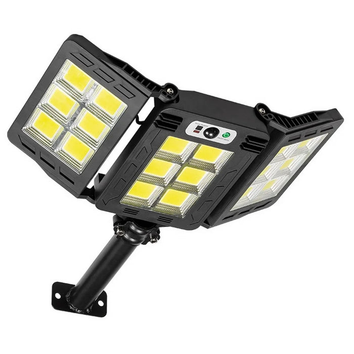 W785-6 High-power Solar Lights Outdoor COB Solar Motion Sensor Lights with 3 Heads / 3 Lighting Modes Life Waterproof Security Flood Light for Front Door Yard Garage - 2