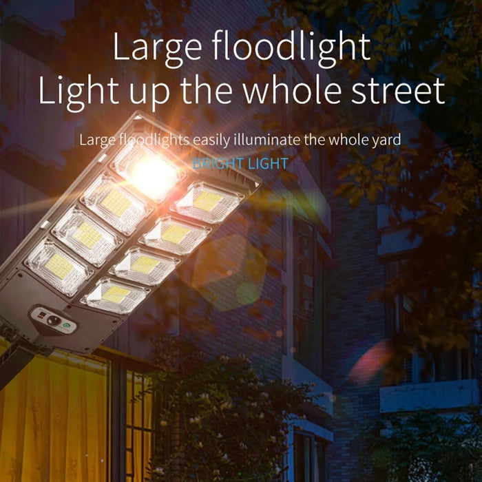 W785-6 High-power Solar Lights Outdoor COB Solar Motion Sensor Lights with 3 Heads / 3 Lighting Modes Life Waterproof Security Flood Light for Front Door Yard Garage - 4