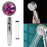 High-Pressure Shower Head Handheld Turbo Fan 360-degree Spinning Water Saving Hydro Jet Shower Head with Filter - Purple - 1